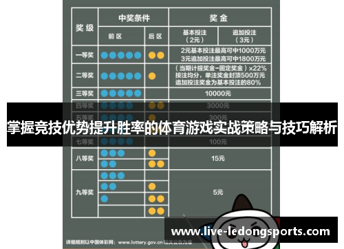 掌握竞技优势提升胜率的体育游戏实战策略与技巧解析